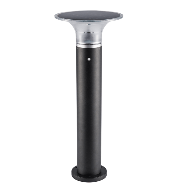 Black 3.7W LED Solar Bollard 2CCT (3K/6500K) with Spike for Easy Installation (Avail in 280mm & 600mm)