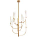 Telbix ARCHER: 9 Lights Elegant Pendant Light Featuring Hand-made Gold Leaf Arms