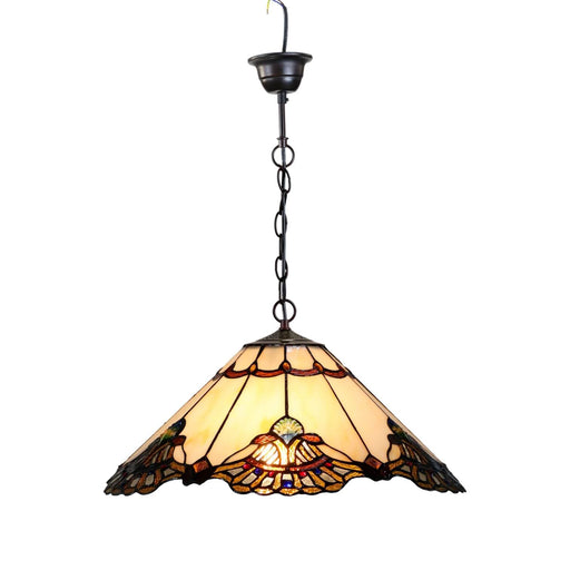 G&G Bros BENITA: Leadlight Hanging Pendant Lamp (Avail in Beige, Red, Jade & Periwinkle)
