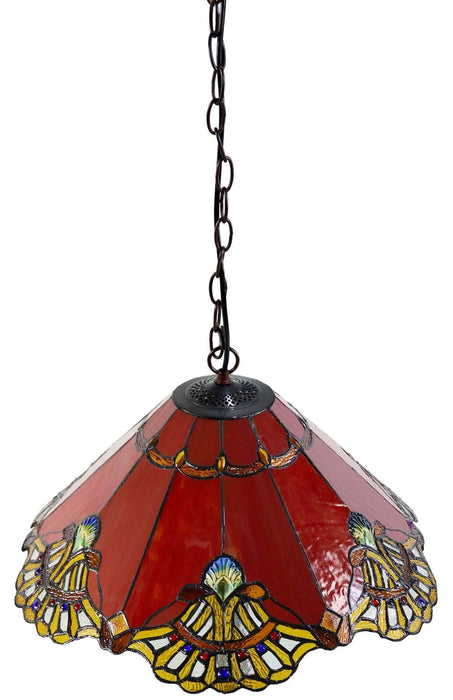 BENITA: Leadlight Hanging Pendant Lamp (Avail in Beige, Red, Jade & Periwinkle)
