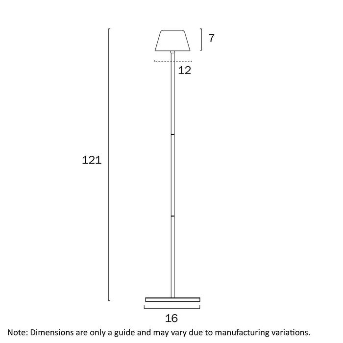 BRIANA: Metal Rechargeable IP54 LED Floor Lamp (Available in Black, Brown, Green & White)