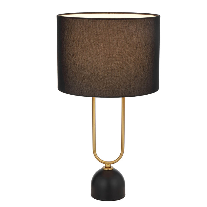 ERDEN: Elegant Metal Table Lamp with Textured Fabric Shade (Avail in Black & White)