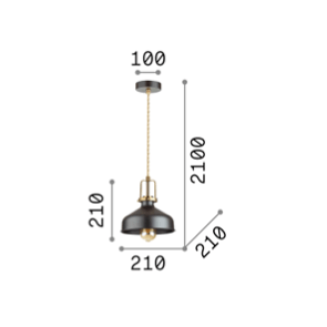 ERIS: 21cm Interior Metal Pendant Light (Avail in Black & White)