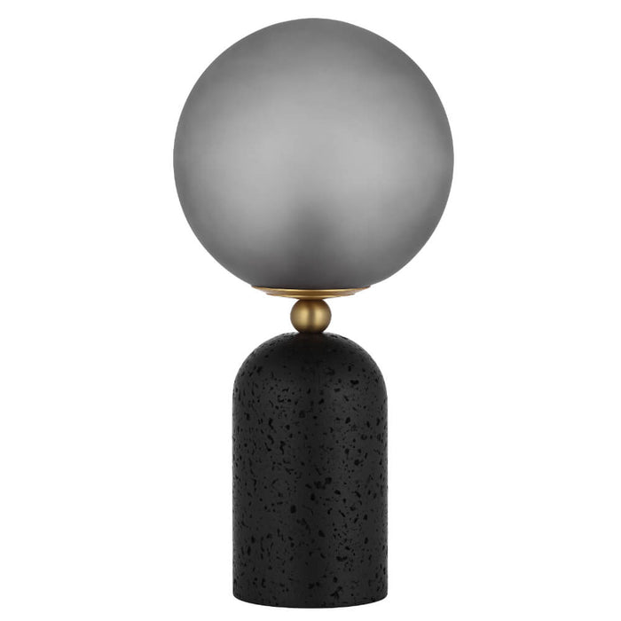 GINA: Round Glass Shade Table Lamp (Available in Beige & Black)