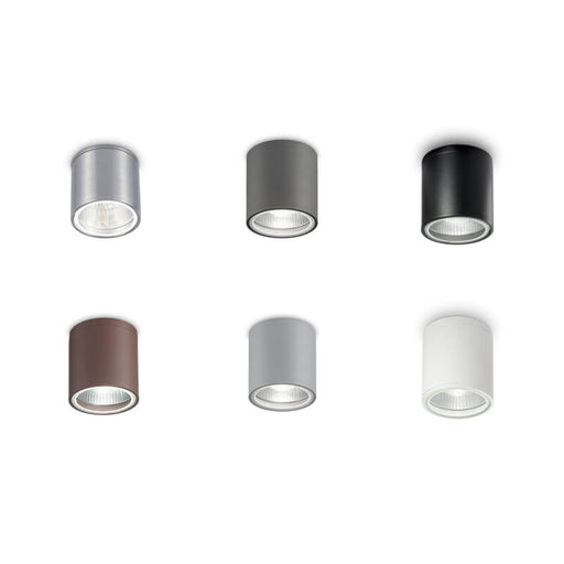 Ideal Lux GUN: Interior Aluminium Ceiling Light (Available in Varnished Aluminium, Anthracite, Black, Coffee, Grey & White)