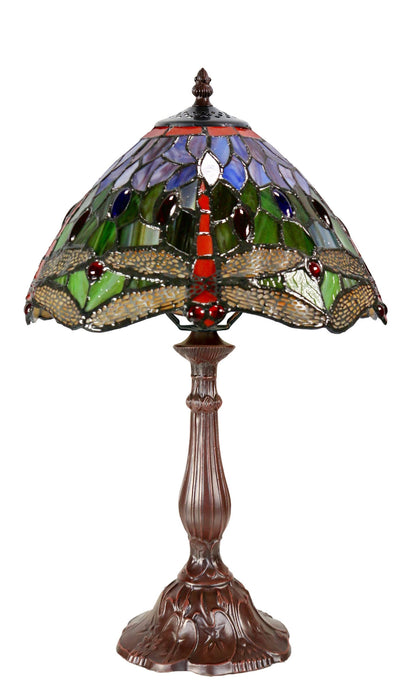 DRAGONIA: Leadlight Table Lamp (Avail in Red & Blue)