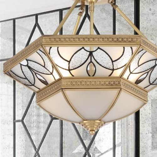 ORISTA: Brass Pendant Light with Frosted Glass Diffuser