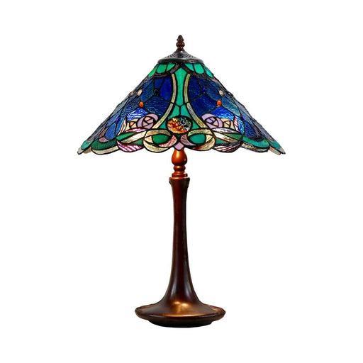 G&G Bros PALOMA: Blue Large Leadlight Table Lamp