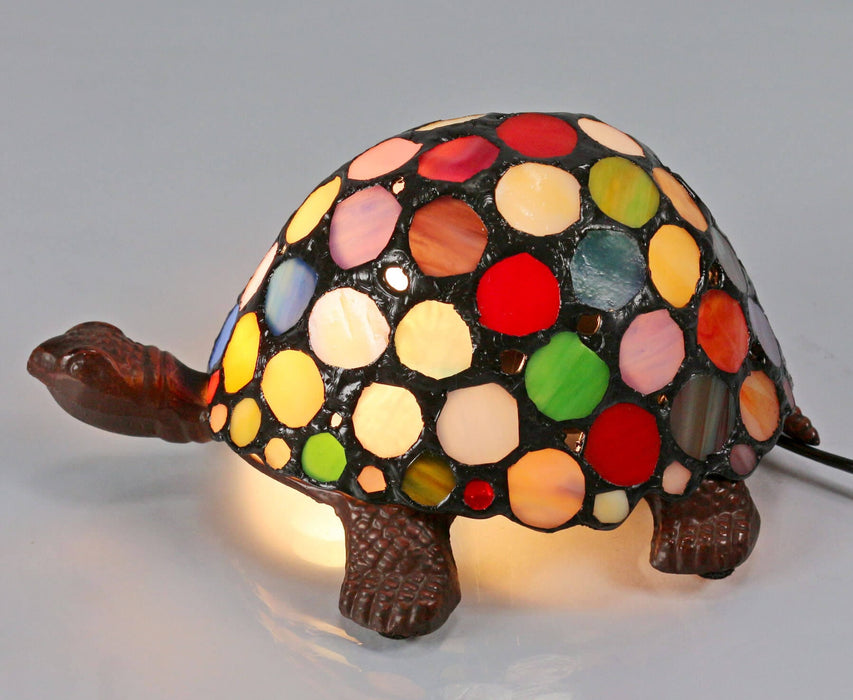 Multi Colour Tortoise Tiffany Leadlight Table Lamp