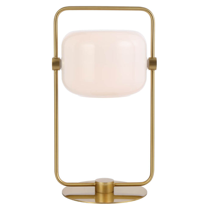 ROCHA: Metal Table Lamp with Mouth-blown Glass Shade