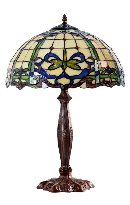 AURORA: Tiffany Leadlight Table Lamp (Avail in 2 sizes)