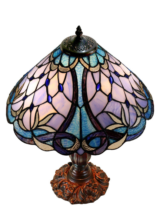 TALIA: Blue Large Leadlight Table Lamp