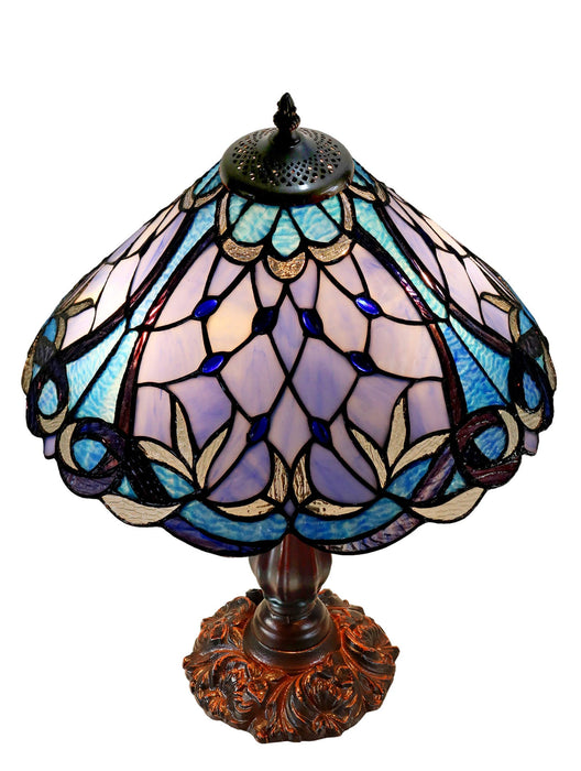 TALIA: Blue Large Leadlight Table Lamp
