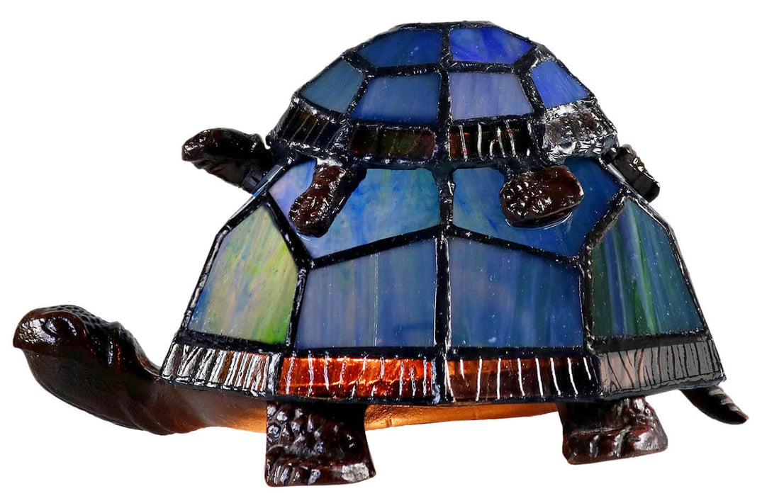 Piggyback Turtle Leadlight Table Lamp