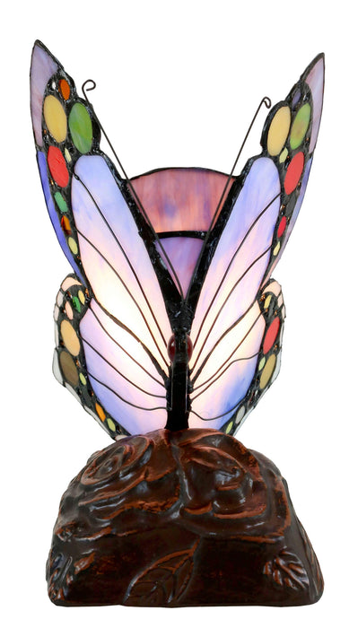 Blue Spotted Butterfly Leadlight Table Lamp