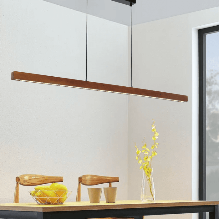 TRUSO: Wooden Linear LED Pendant Light