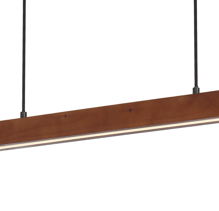 TRUSO: Wooden Linear LED Pendant Light