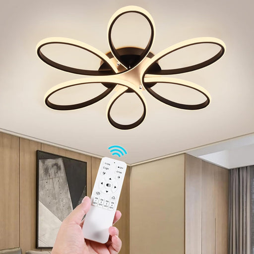 Modern LED Chandelier Light Fixture Dimmable Remote (75 cm)