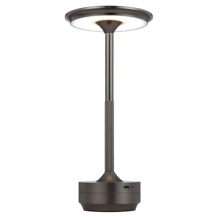 ZICO: IP43 Metal Rechargeable LED Table Lamp (Available in Antique Gold, Gun Metal and Nickel)