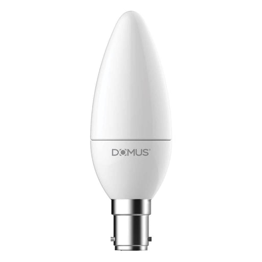 Domus KEY: Candle Frosted 6W 240V B15 Base Dimmable LED Globe (Avail in 2700K & 6500K)