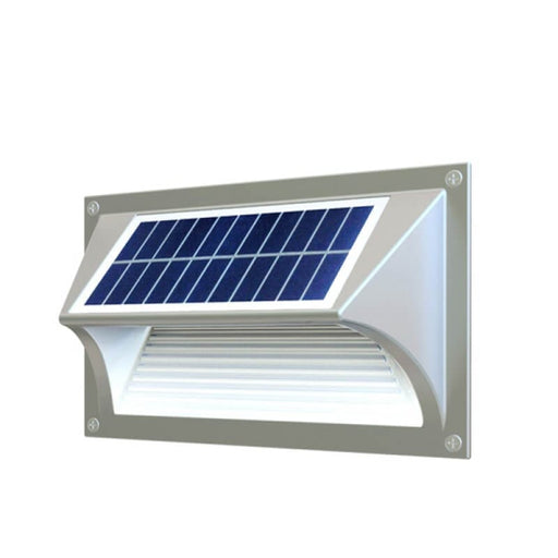 SunShare Solar Lightweight Aluminum Alloy Solar Step Lights with Silver Case - Commercial Grade