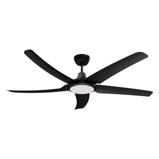 HOVER 5 Blade 56" DC Ceiling Fan with LED Light Black