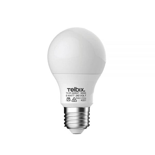 TELBIX 5W Warm White E27 Frosted A60 LED Globe Telbix