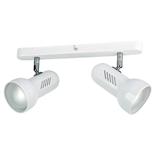 Oriel PROFILE - Traditional White 2 Light R80 Adjustable Spot Light