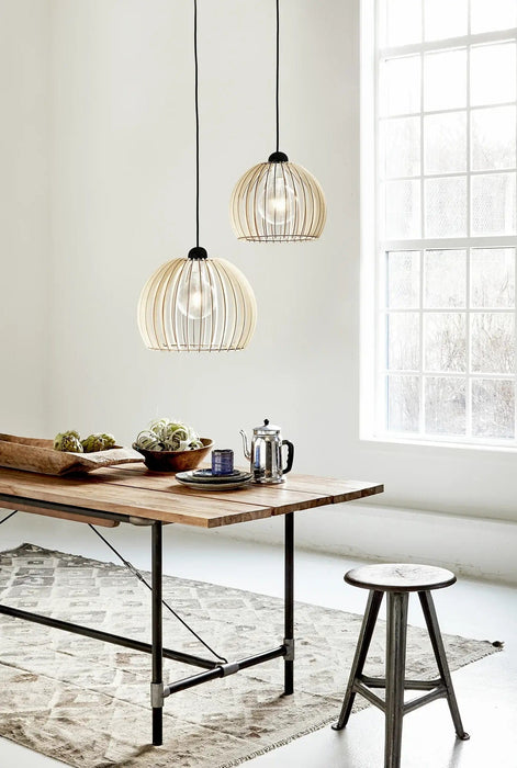 CHINO 1 Light Wooden Pendant (Avail in 3 Sizes)