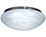 FAN CLIPPER Standard Ceiling Fan Light Satin Chrome and Alabaster
