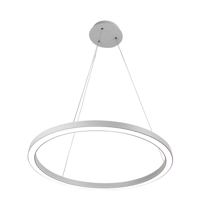 NEBULA - Modern Round White Dimmable Halo Style 24W Cool White LED Suspended Pendant