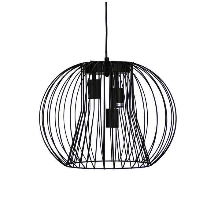 MALO 45 Black Spherical Wire 3 Light Pendant