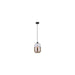 CASA Modern Jar Shape White Top Base 1 Light Pendant With Amber Glass (25W Carbon Lamp Included) CLA