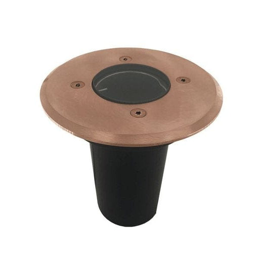 INGROUND - Large Round Low Voltage Polished Copper Inground Light - IP67 CLA