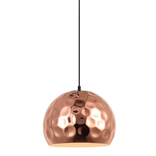 KOPER - Elegant Small Dome Copper Plated Iron 1 Light Pendant - 300mm CLA