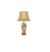 LANTAU - Traditional Floral Base Table Lamp With Gold Shade Telbix
