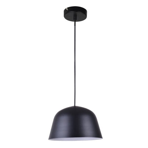 PASTEL02 PENDANT Matte BLK Angled DOME OD250mm x H155mm 3m cable WTY 1YR CLA