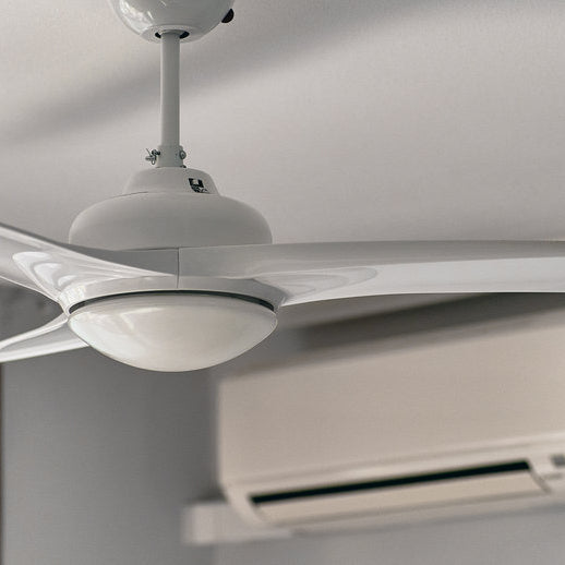 ceiling fan and air conditioner on wall