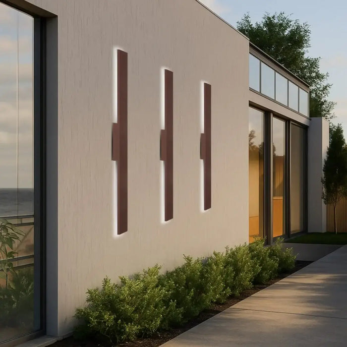 EBIZA: 3CCT IP65 LED Exterior Wall Light (Available in Black & Rust | 100cm & 180cm)