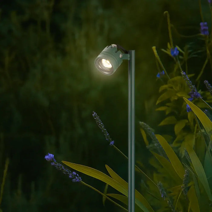 RILTO: 24V Exterior LED 60cm Garden Post Spike Light (Available in Rust, Green & Black)
