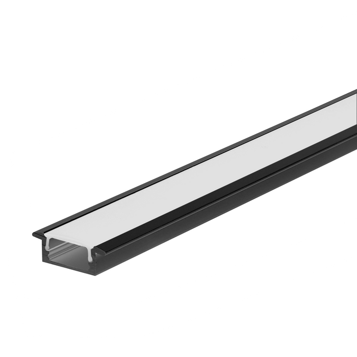 ALUMINIUM PROFILE, PMMA OPAL MATTE DIFF 2.5M/PC BLK