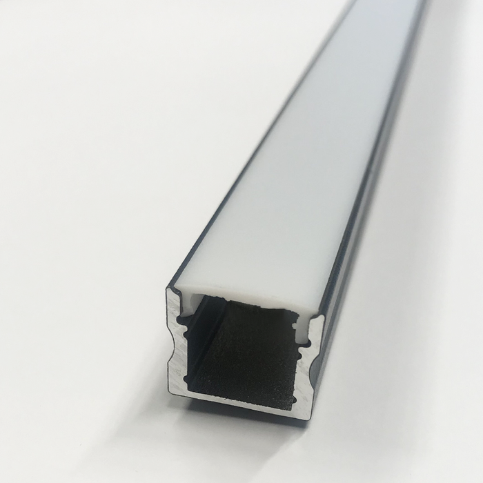 ALUMINIUM PROFILE, PMMA OPAL MATTE DIFF 2M/PC BLK