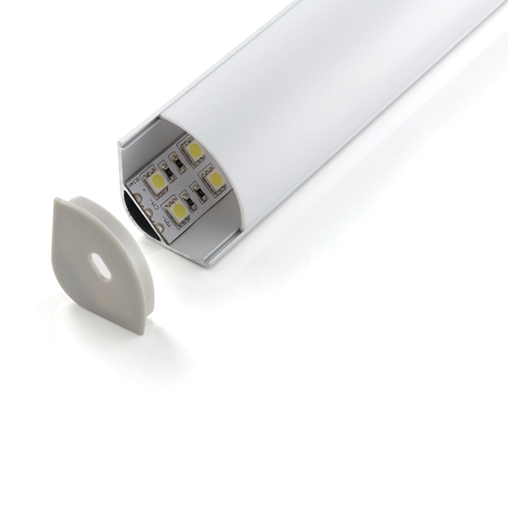 ALUMINIUM PROFILE, WITH PMMA OPAL MATTE DIFF 2M/PC — Discount Lighting