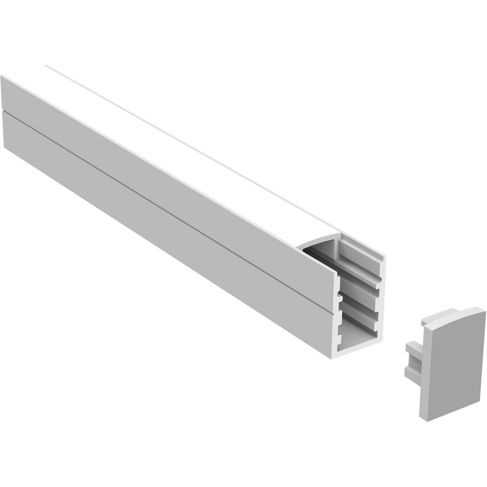 ALUMINIUM PROFILE 10 X 15MM SURFACE MOUNT INC DIFFUSER