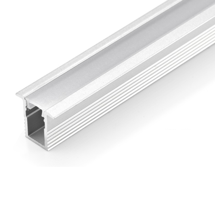 RECESSED ALU PROFILE WITH PC COVER 2M