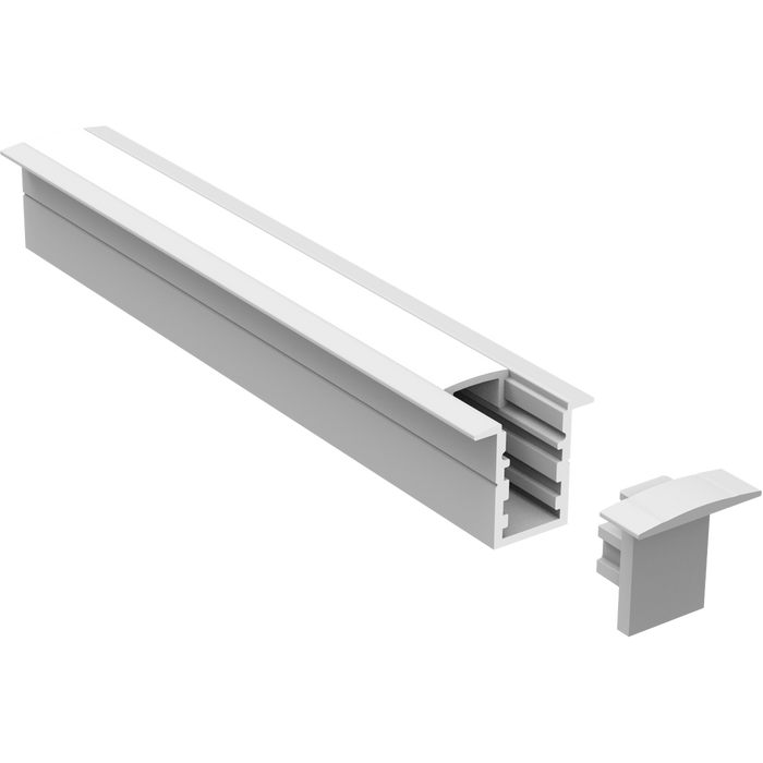 ALUMINIUM PROFILE RECESSED 10 X 15MM INC DIFFUSER