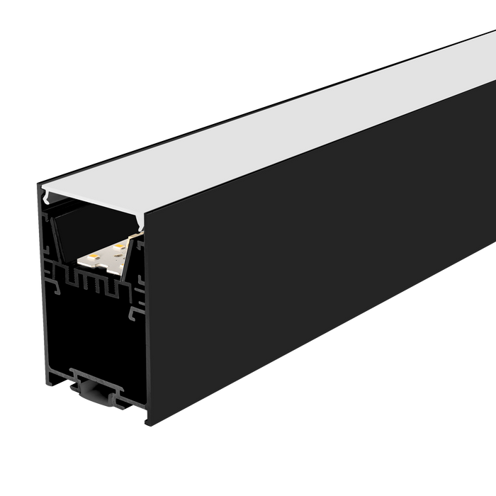 BLK ALU PROFILE W INNER TRAY OPAL MATTE DIF 3M/PC