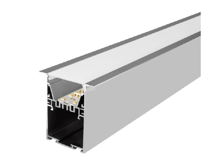 RECESSED ALU PROFILE C/W INNER TRAY OPAL DIFF 2.5M