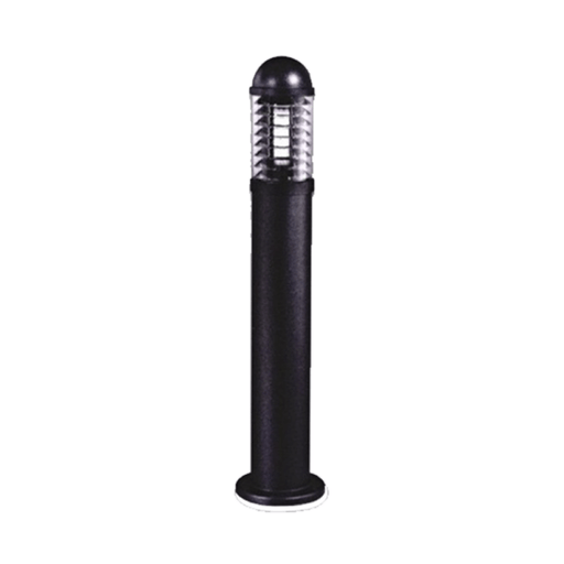 Vibe Lighting TIM Black Die-cast Aluminium Bollard Light with E27 Lamp Holder and Smoked Diffuser