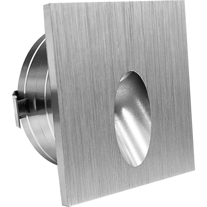 1W LED SQUARE WALL SLOT 3K ALUMINIUM 85LM - MUST ADD 350MA DRIVER